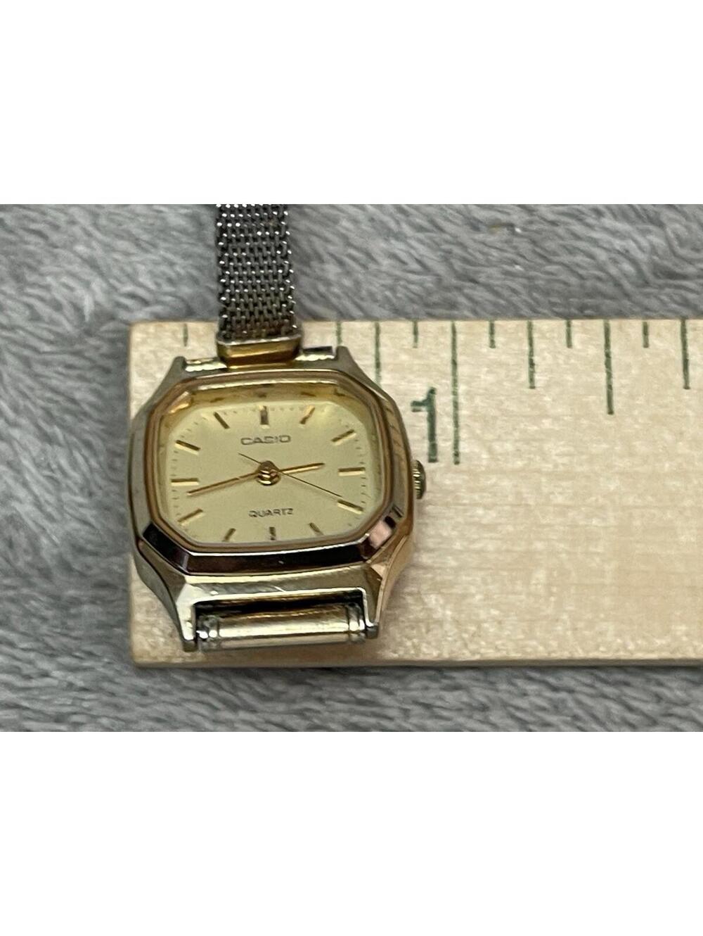 Casio Watch Women 22mm Gold Dial Gold Tone Octagon LQ-312G (Parts/repair ) - Picture 6 of 8